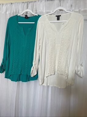 Bundle of V-Neck Women's Top - Lightweight Boho high/low Style